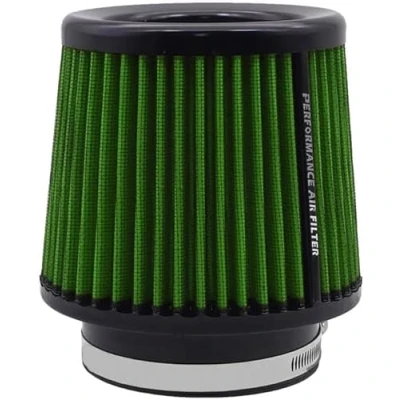 Abbildung von Universal kegelförmiger Luftfilter 76 mm 89 101 hochleistungs Einlass Lufteinlass Rundkegel Reiniger für Racing Sport Auto 3 Größen in einem (green small)