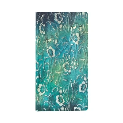 Abbildung von Paperblanks Kuro Katagami Florals Slim Lined Elastic Band Closure 85 Gsm