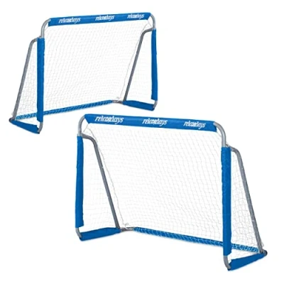 Abbildung von relaxdays Fußballtor 2er Set blau