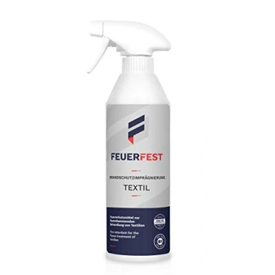 Abbildung von FEUERFEST® Brandschutzimprägnierung für Textilien DIN 4102 B1 500ml Erfüllt Standard 100 by Oeko TEX Flammschutzmittel, Brandschutzspray, Brandschutzmittel, Feuerschutzspray