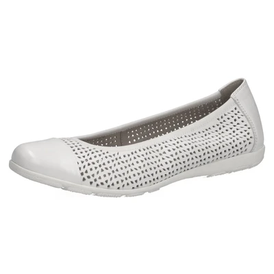 Abbildung von Caprice Klassischer Ballerina, Damen, Größe: 37, White softnap Schuhe