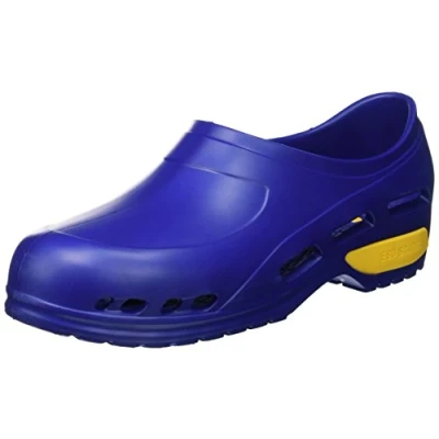 Abbildung von Gima Anatomische, rutschfeste, antistatische, ultraleichtgewichtige, belüftete, latexfreie professionelle Antischock Arbeitsschuhe, Blau, EU Größe 38, 1 Paar