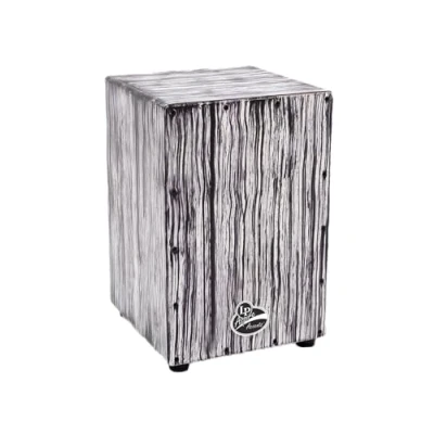 Abbildung von LP Latin Percussion LP819036 Cajon Aspire Accent, Birke/Pappel, Wire (3 x 16), Finish: White Streak