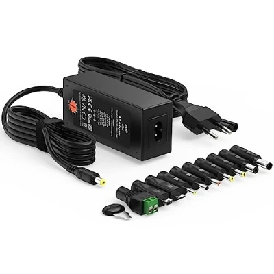 Abbildung von Zolt 45W Universal Netzteil AC zu DC 5V 6V 7.5V 9V 12V 13.5V 15V 1A 2A 3A Schaltnetzteil Multi Voltage Ladegerät mit 10 Stecker für Lautsprecher Tablet und mehr Haushaltselektronik, 3000mA Max.