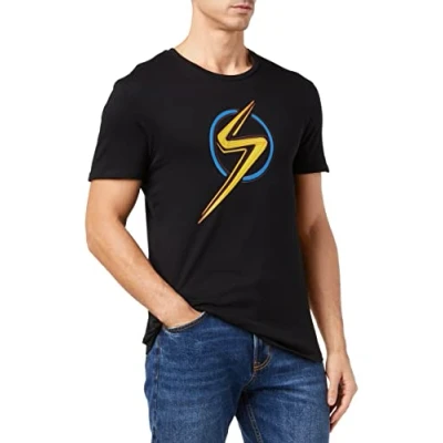 Abbildung von Marvel Herren uxmissmts001 T Shirt, Schwarz, XS