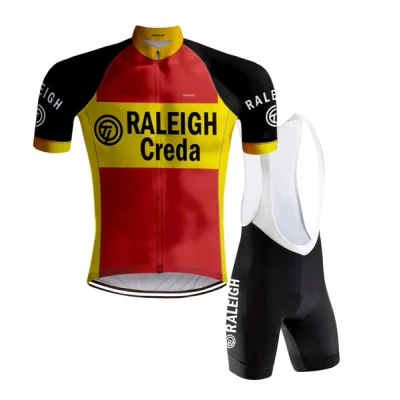 Abbildung von Retro Radsport Outfit TI Raleigh Rot REDTED