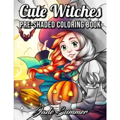 Abbildung von Cute Witches Grayscale: An Adult Coloring Book with Adorable Gothic Scenes, and Spooky Halloween Fun (Grayscale Books)