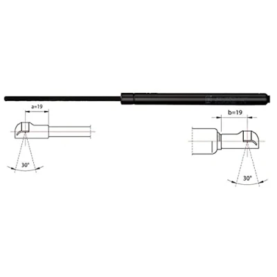 Abbildung von METZGER 2110299 Heckklappendämpfer 310 286 PEUGEOT: 406 Coupe