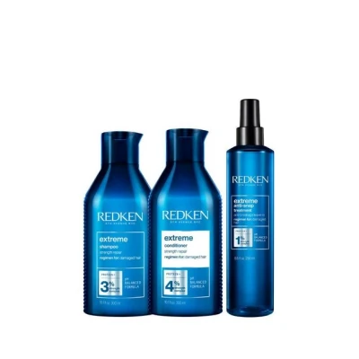 Abbildung von Redken Extreme Shampoo 300 ml, Conditioner ml und Anti Schnapp 250 Packung