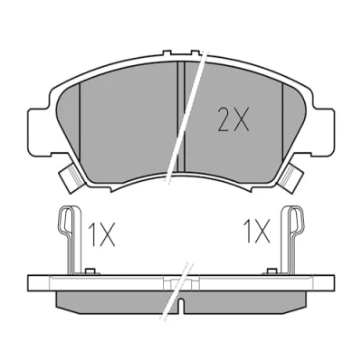 Abbildung von MEYLE 025 216 9715/W Bremsbelagsatz ORIGINAL Quality Vorderachse mit akustischer Verschleißwarnung Anti Quietsch Blech HONDA: Jazz 3 Schrägheck