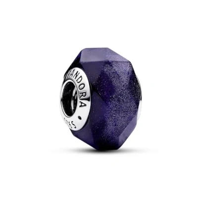 Abbildung von Pandora Bead Charm Faceted Blue Murano 792984C00 Silber
