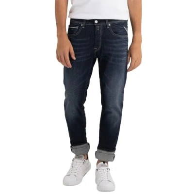 Abbildung von Replay 9GROVER Jeans Straight Leg, Herren, Größe: 36x34, Dark blue