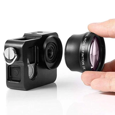 Abbildung von Diyeeni 2X Teleobjektiv, Vergrößerung HD Konverter Barlow Objektiv für 37 mm Mount Kamera, doppelter Kamera Zoom