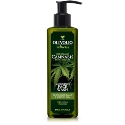 Abbildung von Olivolio Waschgel/Face Wash mit 95% natürlichen Inhaltsstoffen &amp; 100% Bio Hanföl ohne Mineralöl 250 ml