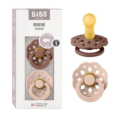 Abbildung von BIBS Boheme Schnuller Gr.1, Braun/Rosa
