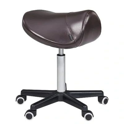 Abbildung von Master Massage Sattelhocker Sattel Hocker Rollhocker Drehhocker Arbeitshocker Praxishocker Kosmetikhocker Kaffee, Braun