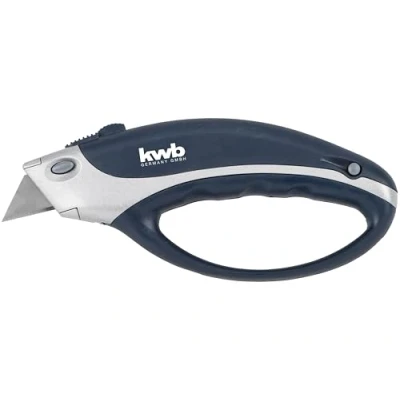 Abbildung von KWB Profi Messer mit geschlossenem (2 Trapez und 2 Hakenklingen, Aufbewahrung im Griff, Metallgehäuse), 60 x 19