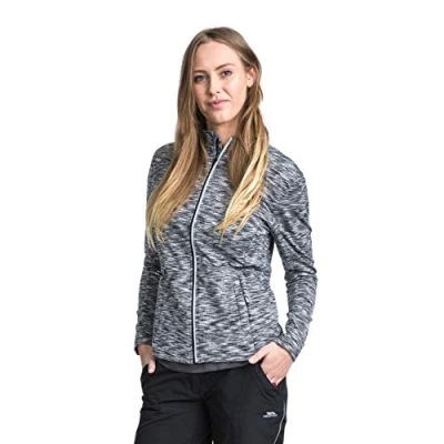Abbildung von Trespass Indira, Grey Marl, M, Schnelltrocknende Antibakterielle Sportjacke für Damen, Medium, Grau