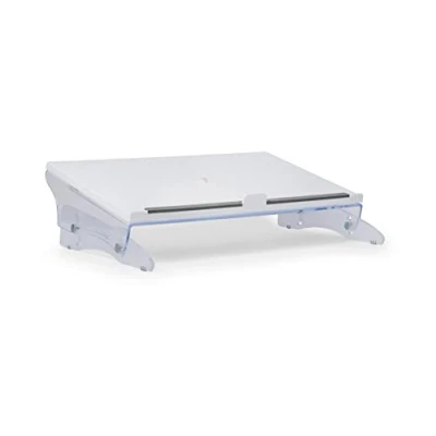 Abbildung von BakkerElkhuizen FlexDesk 630 Document Holder/Writing Slope, Acryl, Kunststoff, Gummi, Stahl, 110 180 mm, Transparent, Weiß, 1 Stück(e), 515 380 mm