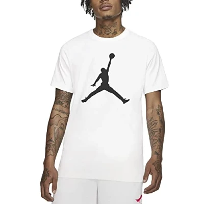 Abbildung von Jordan Jumpman CREW Tshirt print, Herren, Größe: Small, White/black