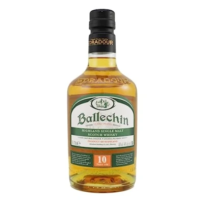 Abbildung von Ballechin Single Malt Scotch Whisky 700 ml 46% Vol. 10 Jahre in Bourbon &amp; Sherryfässern gereift Nicht kühlfiltriert Süßes rauchiges Aroma Geschmack von süßem Karamell Torfrauch