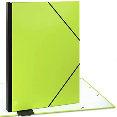 Abbildung von ACROPAQ Sammelmappe A2 Zeichenmappe 52 x 72 cm, mit Gummizugverschluß, erweiterbarem Rücken für mehr Platz Grün