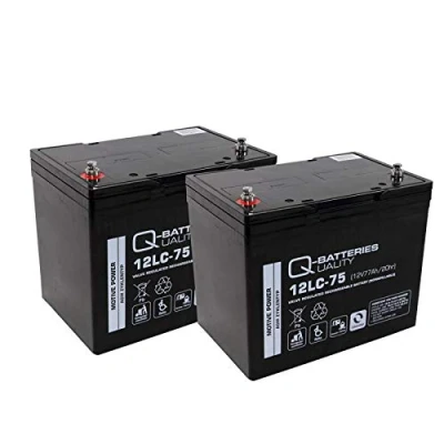 Abbildung von Blei Akku Batterie 2 x 12V/75Ah wie 77Ah für Rollstuhl Elektromobil Orthopedia Allround 960S