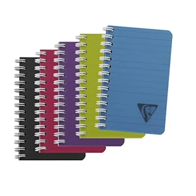 Abbildung von 10 x Clairefontaine Spiralbuch Linicolor 7,5x12cm 50 Blatt liniert far