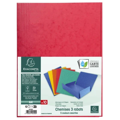 Abbildung von Exacompta Sammelmappen DIN A4 2 x grün, rot, blau, orange, gelb