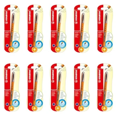 Abbildung von Tintenroller STABILO worker+ medium 10x Einzelstift blau
