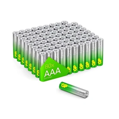Abbildung von GP Super Alkaline Batterien AAA Micro, LR03, 1,5V, 80 Stück Vorratspack, ideal für Die Stromversorgung von Geräten des täglichen Bedarfs Neue G TECH Technologie
