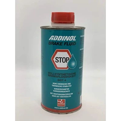 Abbildung von ADDINOL BRAKE FLUID DOT4 (auch DOT3), Bremsflüssigkeit, vollsynthetisch, 0,5 L Dose