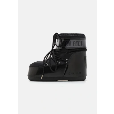 Abbildung von Moon Boot ICON LOW Glance Unisex Schnürstiefelette, Größe: 42 44, Black Schuhe