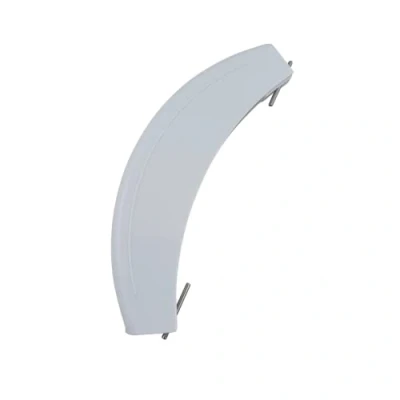 Abbildung von Lichtblau Türgriff mit Achsen 266751 in weiß passend für Bosch 00266751 I Griff aus Kunststoff Waschmaschinen &amp; Waschtrockner Ersatzteile Siemens Neff Constructa Balay