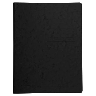 Abbildung von Exacompta Ref. 240221E Karton mit 25 Heftmappen aus Glanzkarton 355 g/m² bedruckter Deckel FSC® zertifizierter Mappe Maße 24 x 32 cm für DIN A4 schwarz