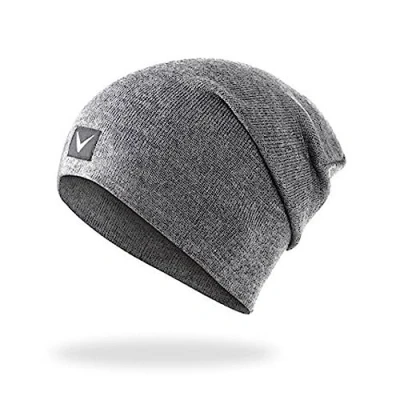 Abbildung von Black Crevice Unisex Mütze in sportlichem Design I stylische One Size Strick Schutz vor Wind &amp; Kälte enganliegende Passform Damen Herren Wintermützen