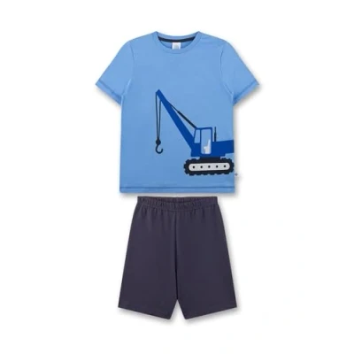 Abbildung von Sanetta Jungen Schlafanzug kurz blau Hochwertiger und bequemer aus Baumwolle für Jungen. Pyjamaset 092