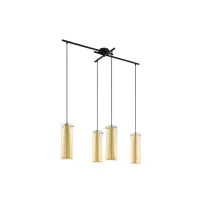 Abbildung von Eglo 97653 Pendelleuchte PINTO gold schwarz klar, L:90,5cm B:36cm H:110cm
