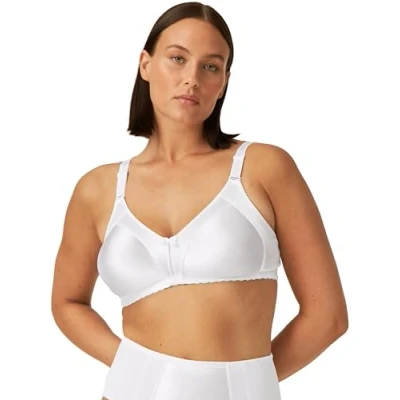 Abbildung von Naturana® Minimizer BH ohne Bügel [Cup B G] I Maximaler Halt Dank durchdachter Schnittführung &amp; Breiten Trägern für eine optisch kleinere Cupgröße 85 Weiss E