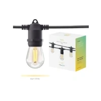 Abbildung von Hombli Smart Lichterkette Aussen Mit 10 Glühbirnen Dimmbares Warmweißes Licht für Garten, Terrassen, Balkon Deko &amp; Hochzeit Verstellbare Helligkeit, 2700K Sprachsteuerung Wasserdicht IP65