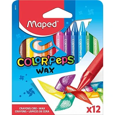 Abbildung von Maped M861011 Wachsmalstifte Color Peps Wax, 12 Stück