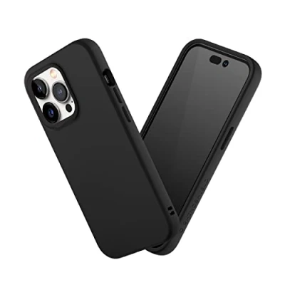 Abbildung von RhinoShield Case kompatibel mit [iPhone 14 Pro] SolidSuit Stoßdämpfende &amp; schlanke Schutzhülle Premium Finish 3.5 Meter Fallschutz Klassik Schwarz
