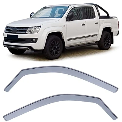 Abbildung von Windabweiser Regenabweiser Windschutz Schwarz Smoke für VW Amarok 2H ab 09