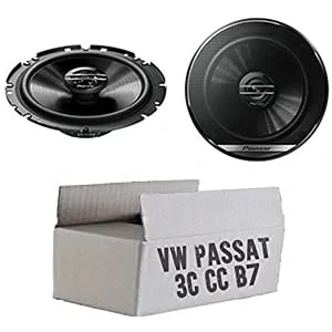 Abbildung von VW Passat 3C CC B6 B7 Front Lautsprecher Boxen Pioneer TS G1720F 16,5cm 2 Wege Koax Koaxiallautsprecher Auto Einbausatz Einbauset