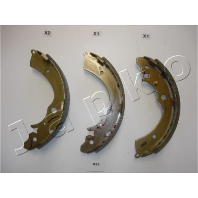 Abbildung von JAPKO 55411 Bremsbacken Hinterachse 220 35 SUZUKI: Jimny SUV, IV HONDA: CIVIC 7 Hatchback, CR V 1, ACCORD 4