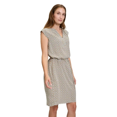 Abbildung von Cartoon MIT Muster Freizeitkleid, Damen, Größe: 34, Cream beige