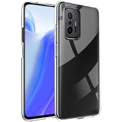 Abbildung von Verco Handyhülle für Xiaomi Mi 11T Case, Pro Hülle Handy Cover / Transparent Dünn Klar Silikon, durchsichtig