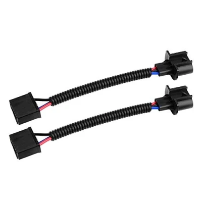 Abbildung von H4 auf H13 Adapter, 2 Stück Universal Buchse Stecker Adapter Scheinwerfer Umrüstkabelsatz
