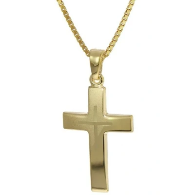 Abbildung von trendor 35790 Kreuz Anhänger Gold 333 + goldplattierte Silber Halskette