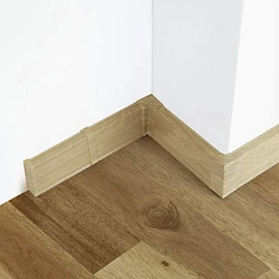 Abbildung von [DQ PP] 10 Meter Sockelleisten 55mm PVC Lazuli Laminatleisten Fussleisten aus Kunststoff Laminat Dekore Fußleisten